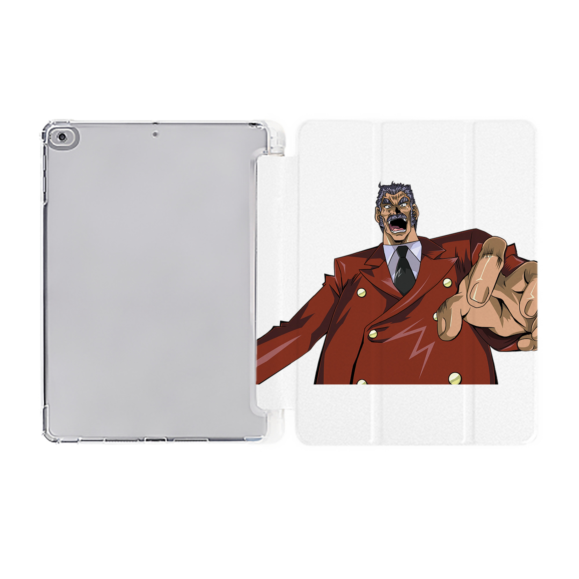 （画像用） 遊☆戯☆王 Yu-Gi-Oh! IPad ケース ペン収納付き 三つ折りスタンド PUレザー×シリコン 対応機種9.5/10.5/10.9インチ